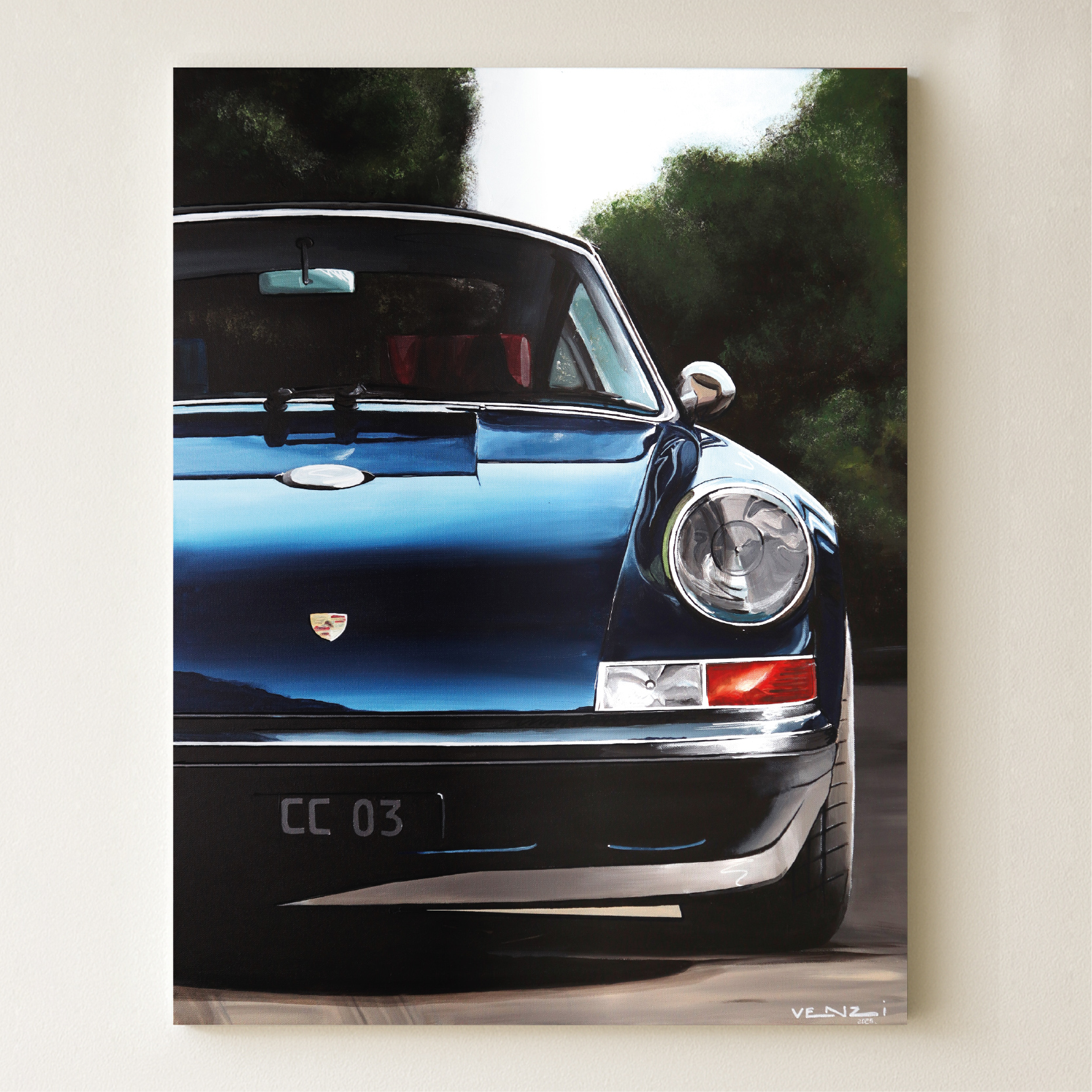 Peinture originale Porsche 911 – tableau automobile